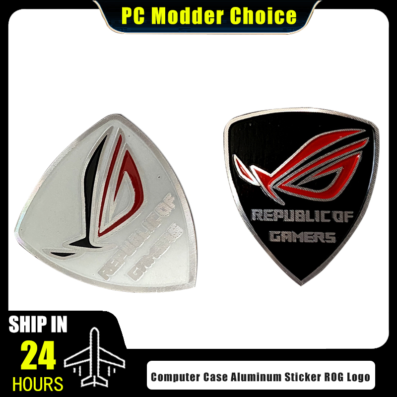 Pc Gaming Rog - Computerkast Aluminium sticker ROG Logo Gamer