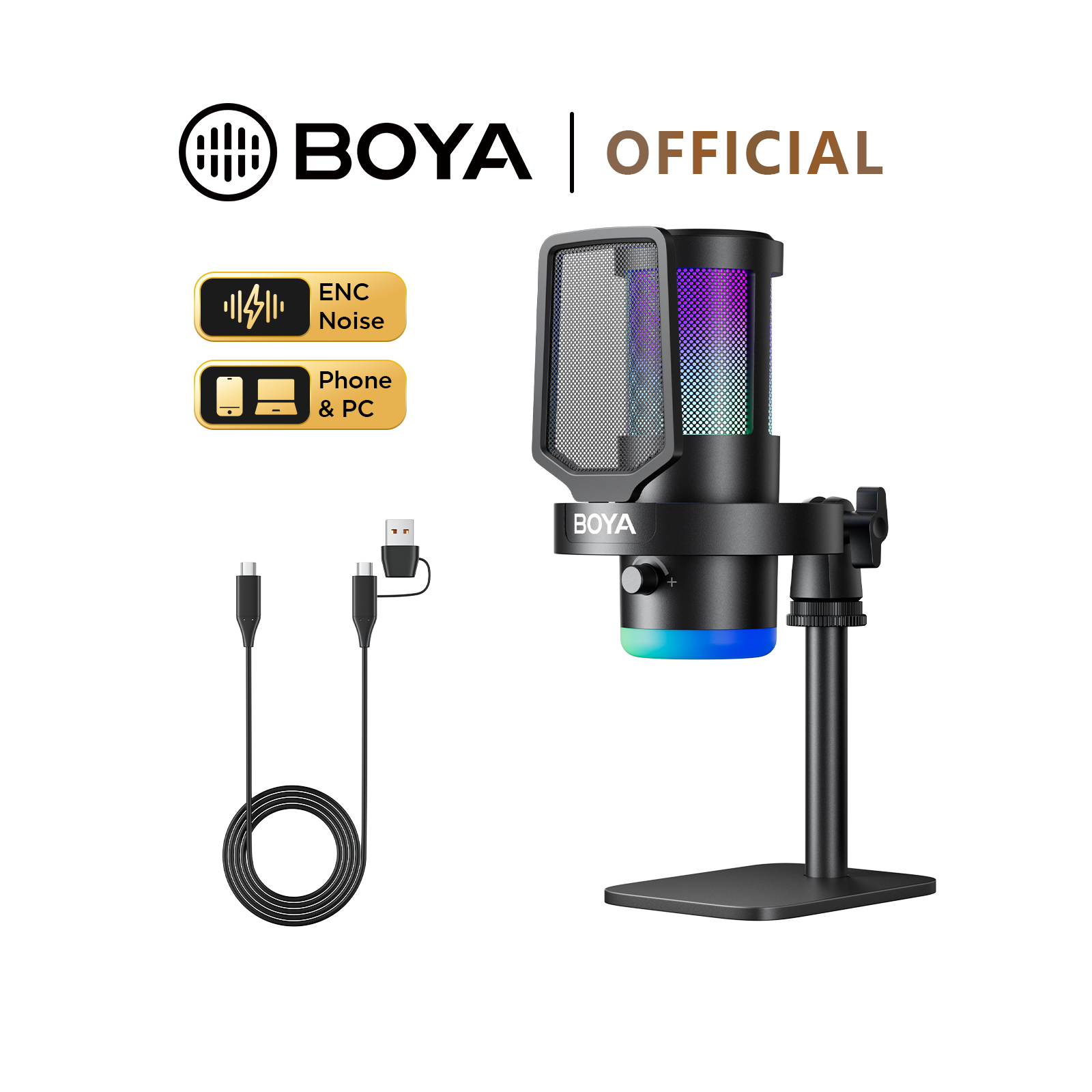Pc Gaming Live Streaming - BOYA CastMic G30 USB RGB Gaming