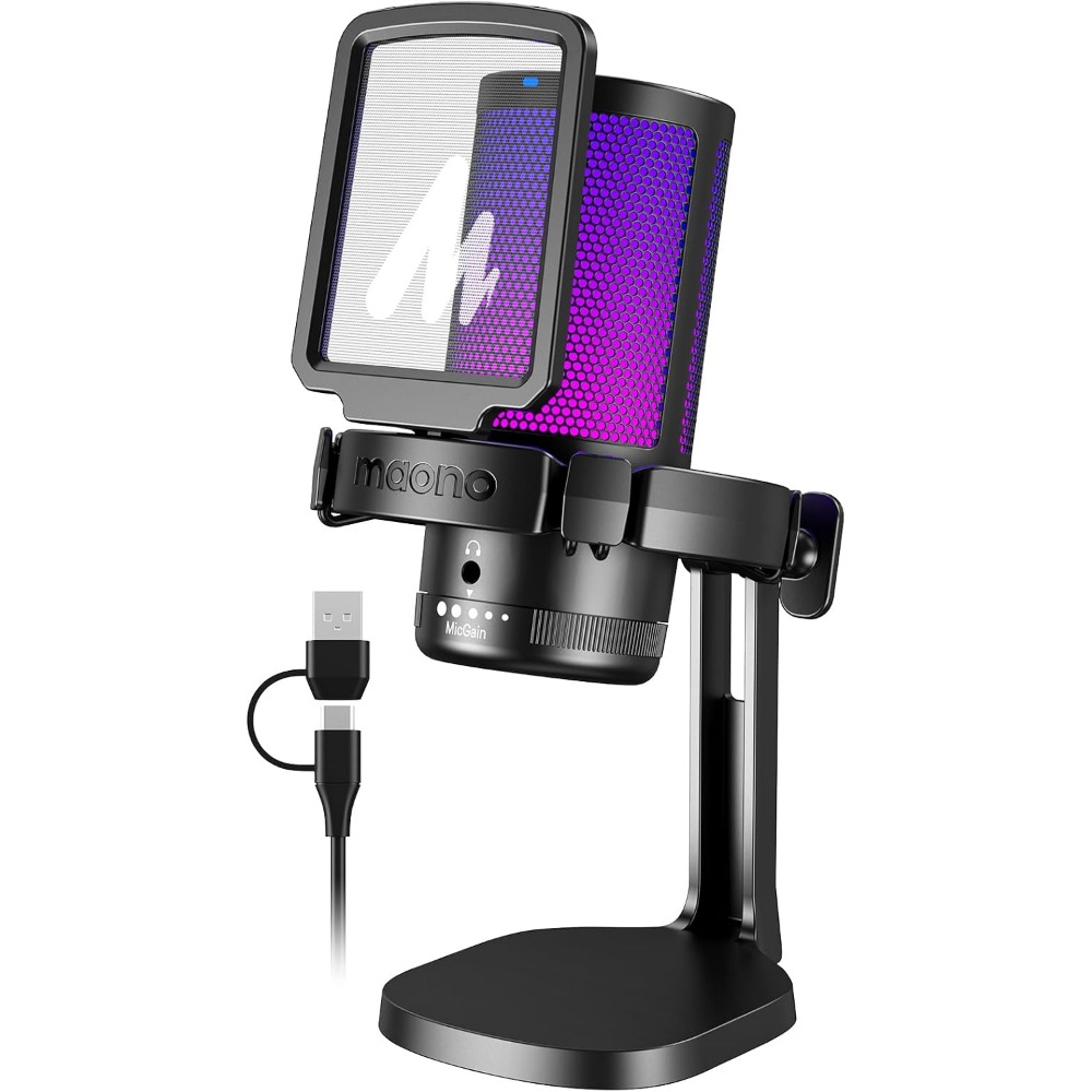 Pc Gaming Live Streaming - USB-gamingmicrofoon met ruisonderdrukking voor pc, streaming,