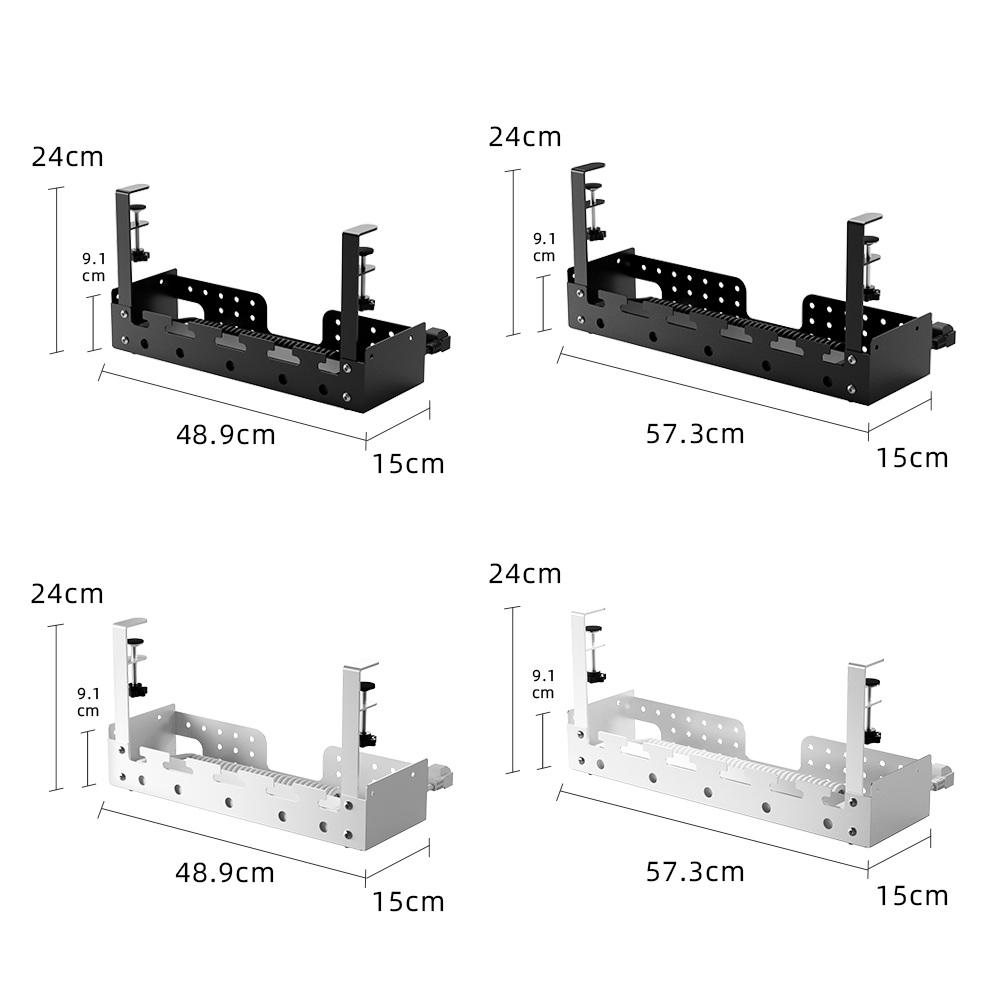 Desk Cable Organizer - Geen boren nodig: kabelmanagement onder bureau,