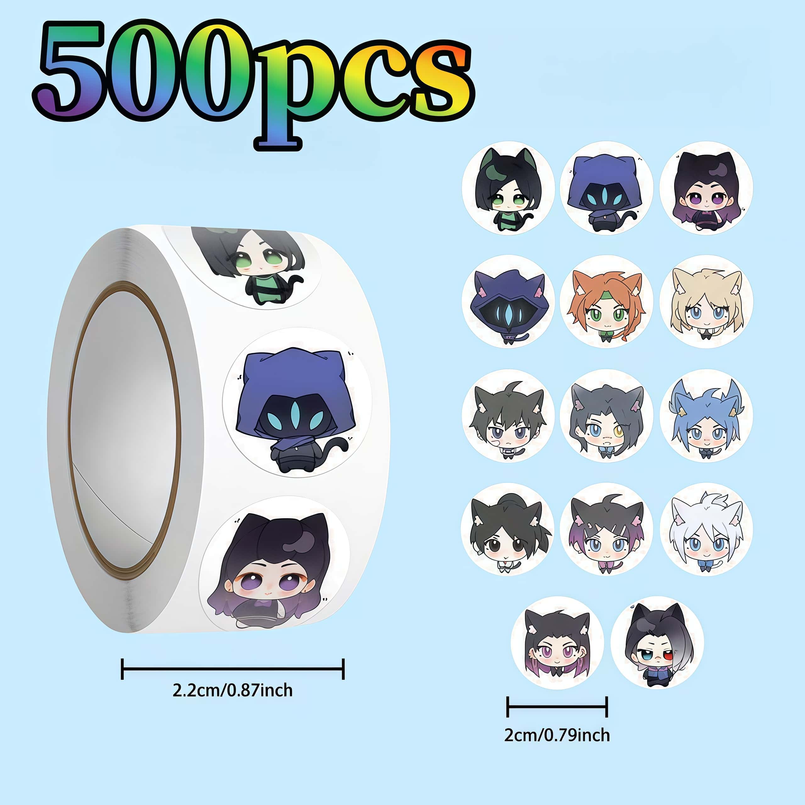 Pc Gaming Valorant - 500 stuks Valorant kattenoor chibi ronde