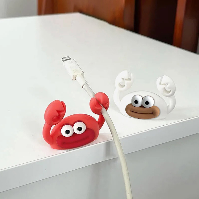 Desk Cable Organizer - Cartoon Krab Kabelhouder Desktop Winder Wire