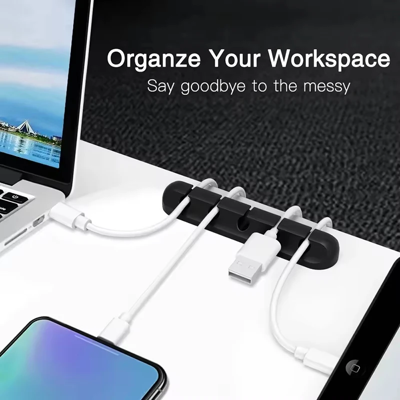 Siliconen USB-kabelclip Winder - Desk Cable Organizer recensie en prijs