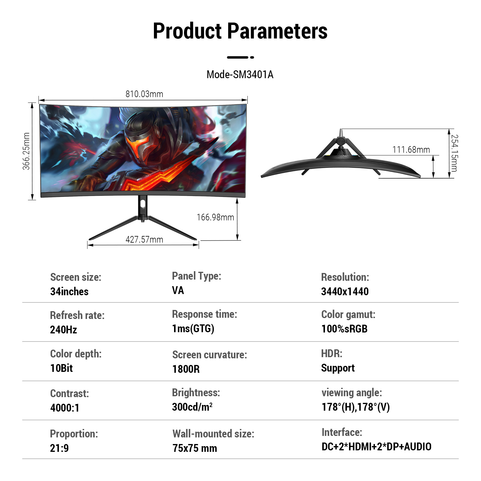 34 Inch 4K Schermen Gebogen LC - Pc Gaming Ultrawide Monitor recensie en prijs