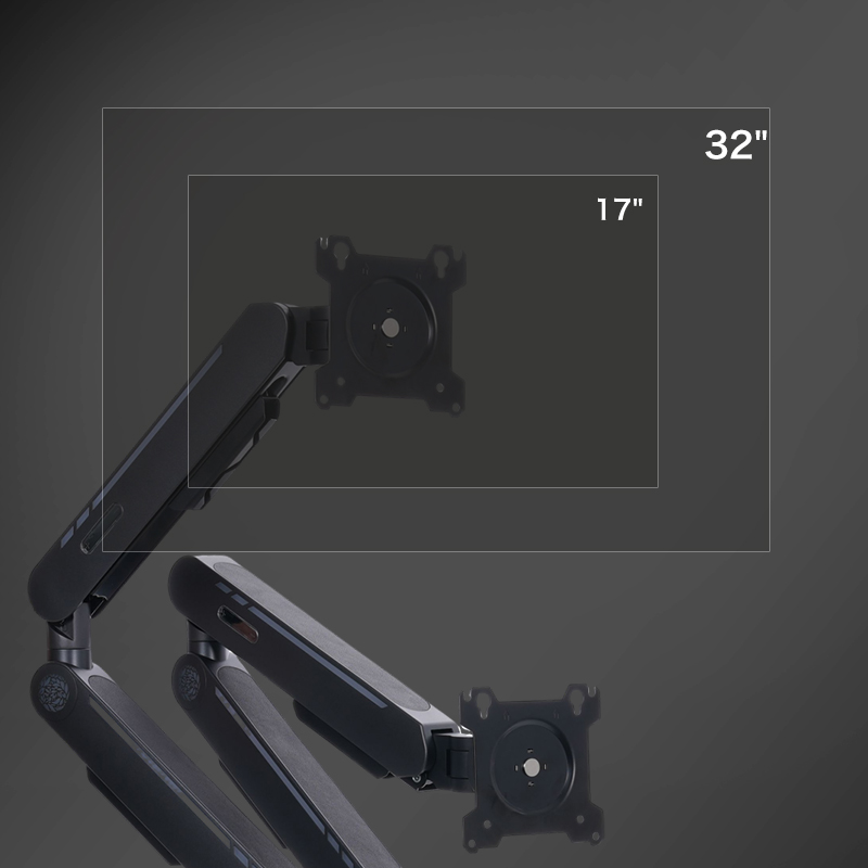 Nieuwe aanwinst gasveer bureau - Dual Monitor Arm recensie en prijs
