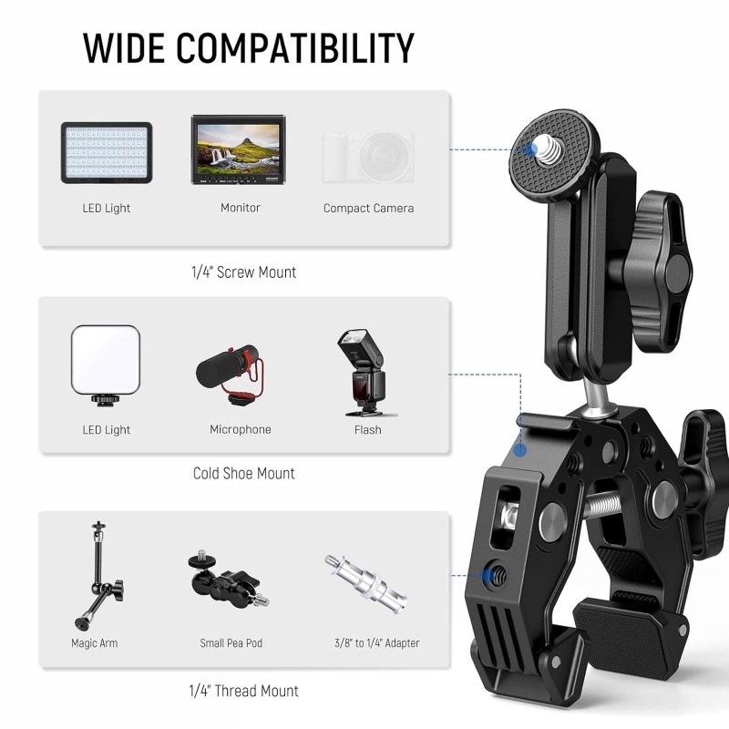 Universele aluminium superklem - Dual Monitor Arm recensie en prijs