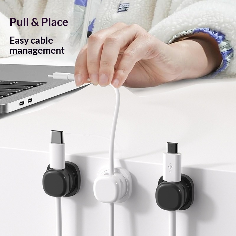 6 stuks Multi Color Draaibare  - Desk Cable Organizer recensie en prijs