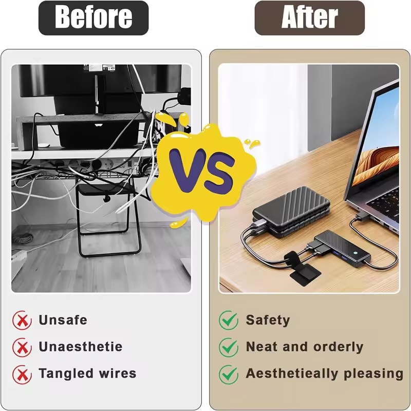 Zelfklevende kabelbinders onde - Desk Cable Organizer recensie en prijs