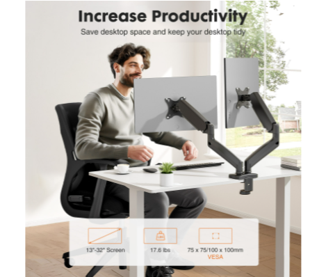 Dubbele monitorstandaardarm, g - Dual Monitor Arm recensie en prijs