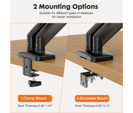 Dubbele monitorstandaardarm, g - Dual Monitor Arm recensie en prijs