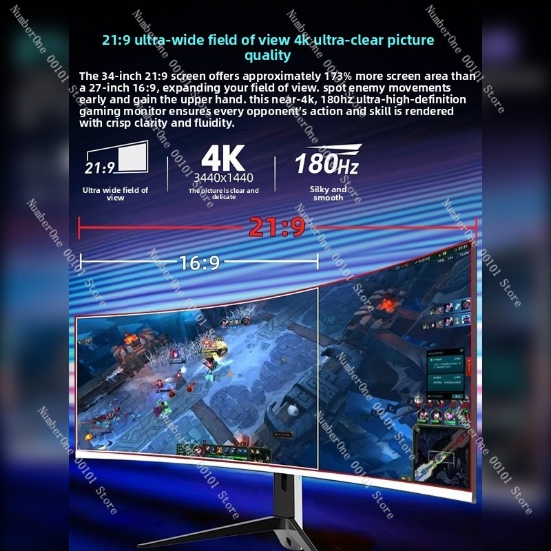 34 Inch 4K Ultra HD 180Hz Gebo - Pc Gaming Ultrawide Monitor recensie en prijs